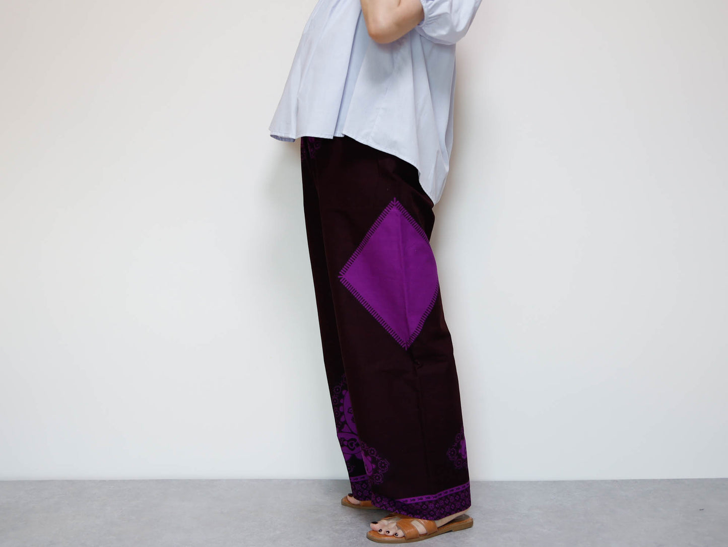 <P22-002>  AFRICAN PRINT WIDE PANTS