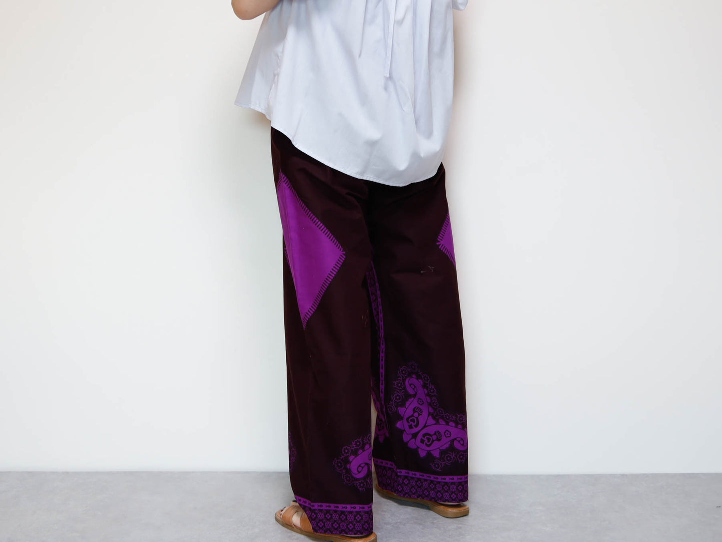 <P22-002>  AFRICAN PRINT WIDE PANTS