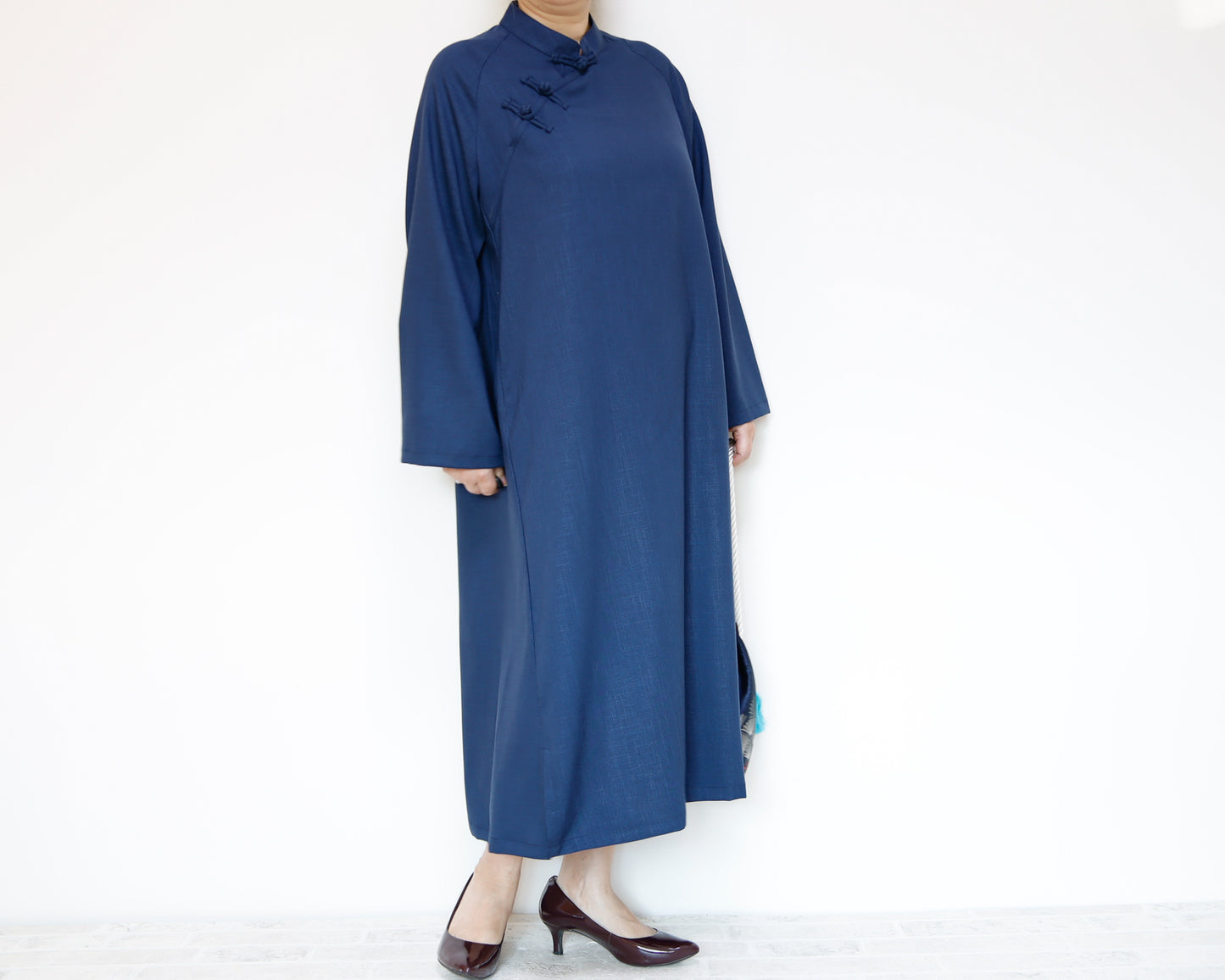 <D25NV> CHINOISERIE DRESS -NAVY