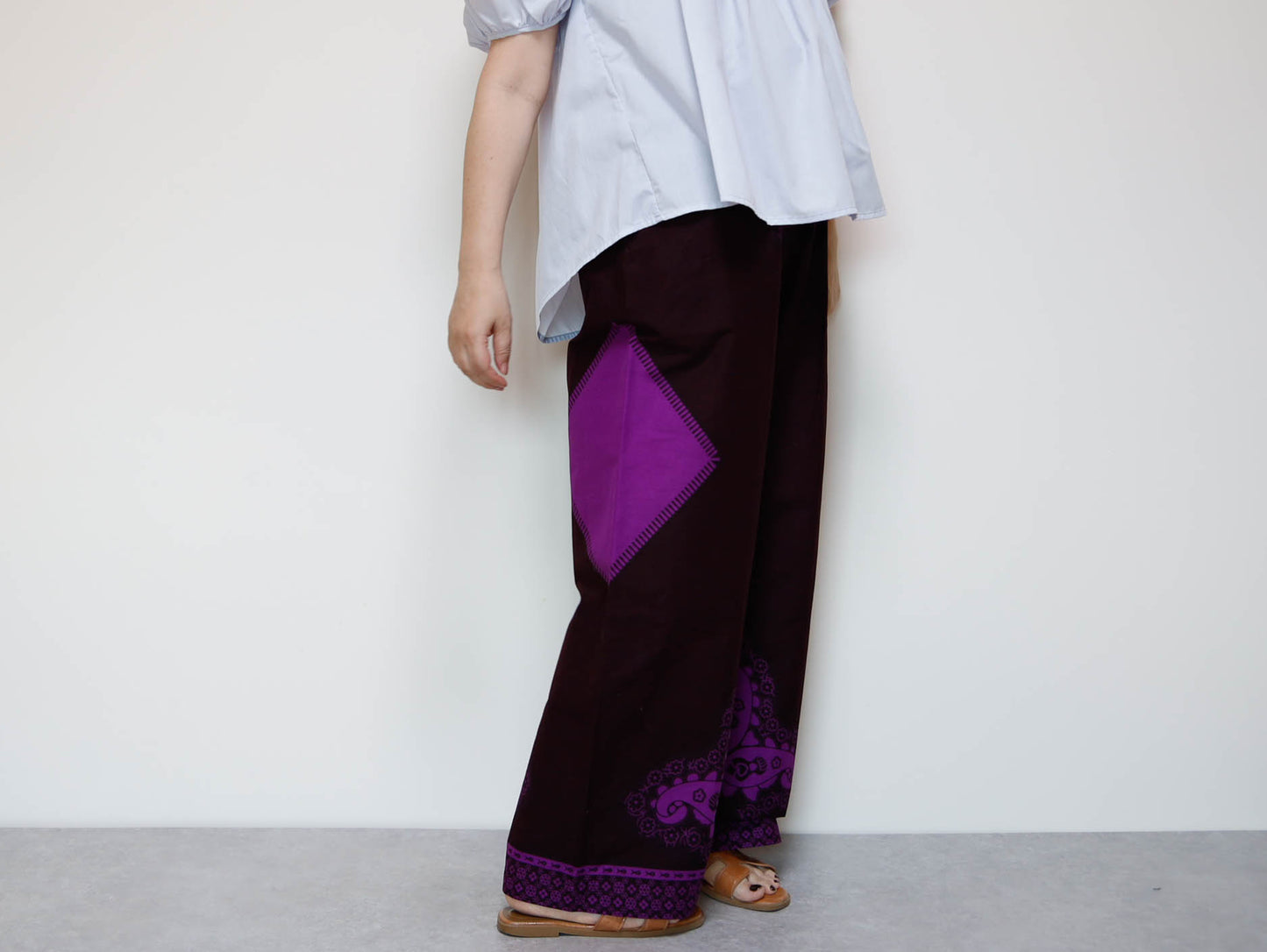 <P22-002>  AFRICAN PRINT WIDE PANTS