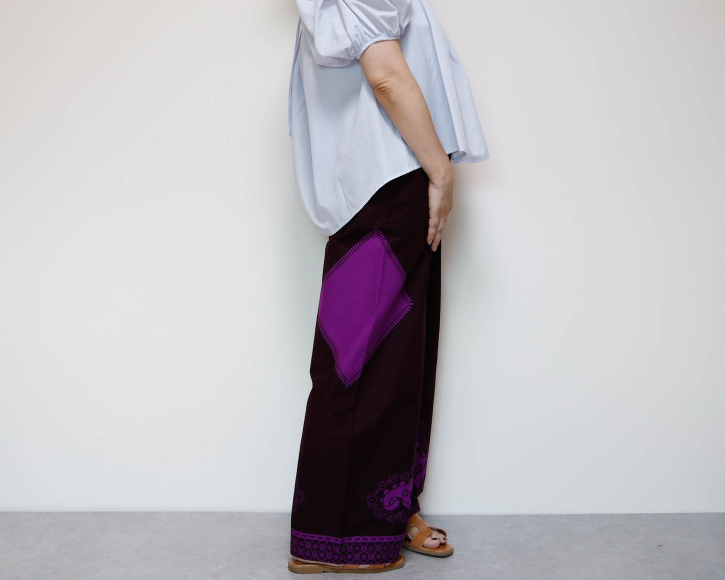 <P22-002>  AFRICAN PRINT WIDE PANTS