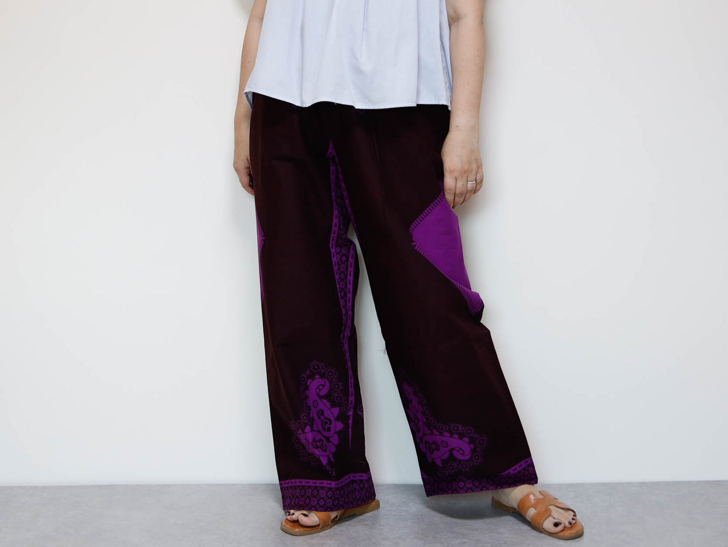 <P22-002>  AFRICAN PRINT WIDE PANTS