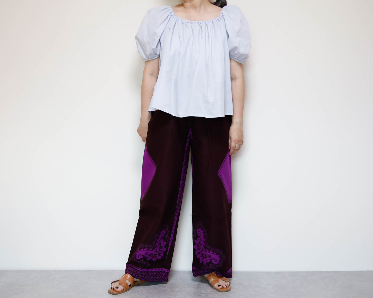 <P22-002>  AFRICAN PRINT WIDE PANTS