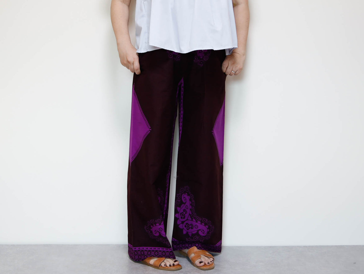 <P22-002>  AFRICAN PRINT WIDE PANTS