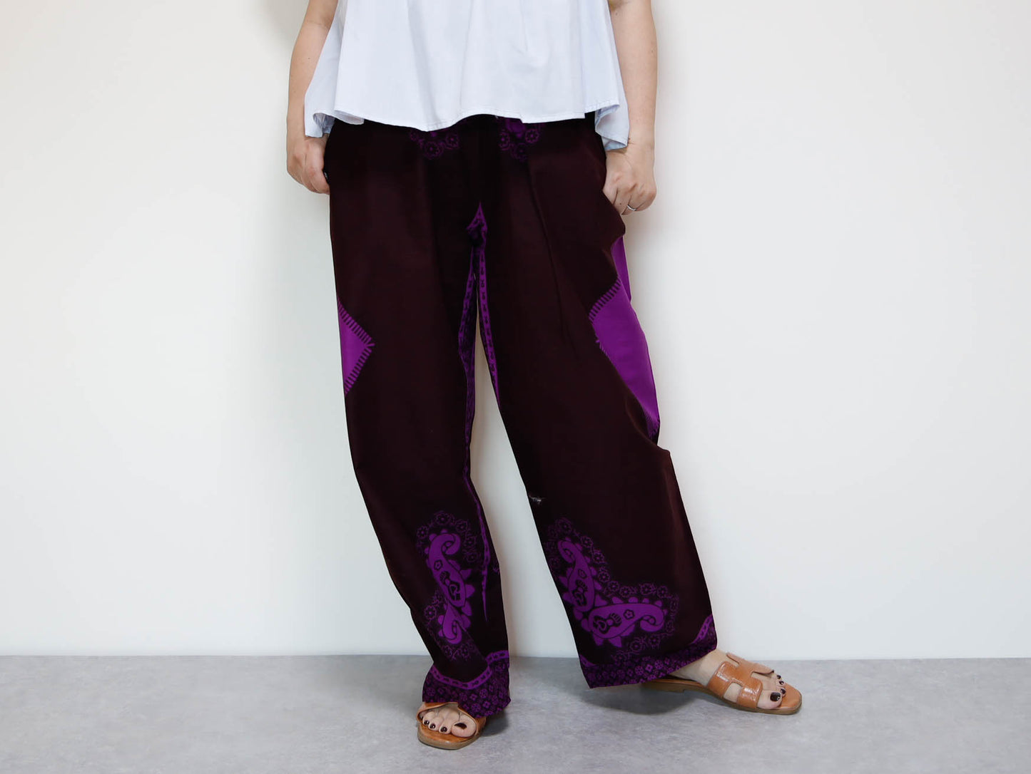 <P22-002>  AFRICAN PRINT WIDE PANTS