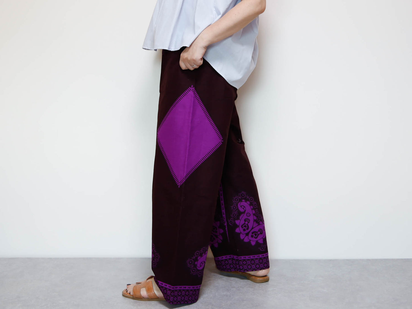 <P22-002>  AFRICAN PRINT WIDE PANTS