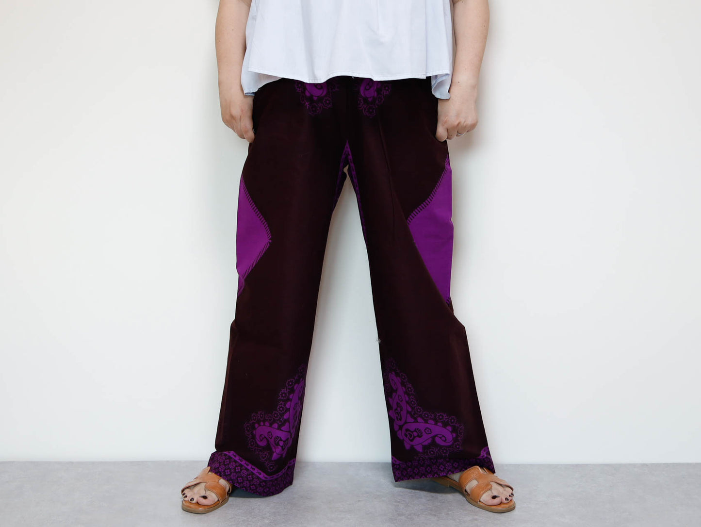 <P22-002>  AFRICAN PRINT WIDE PANTS