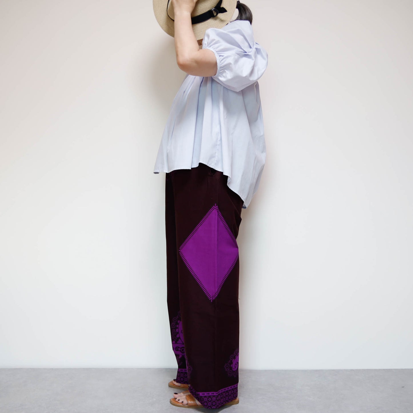 <P22-002>  AFRICAN PRINT WIDE PANTS