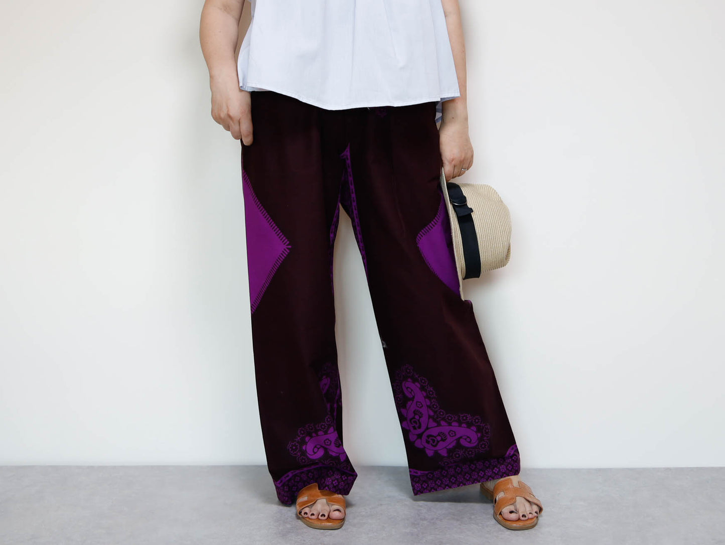 <P22-002>  AFRICAN PRINT WIDE PANTS