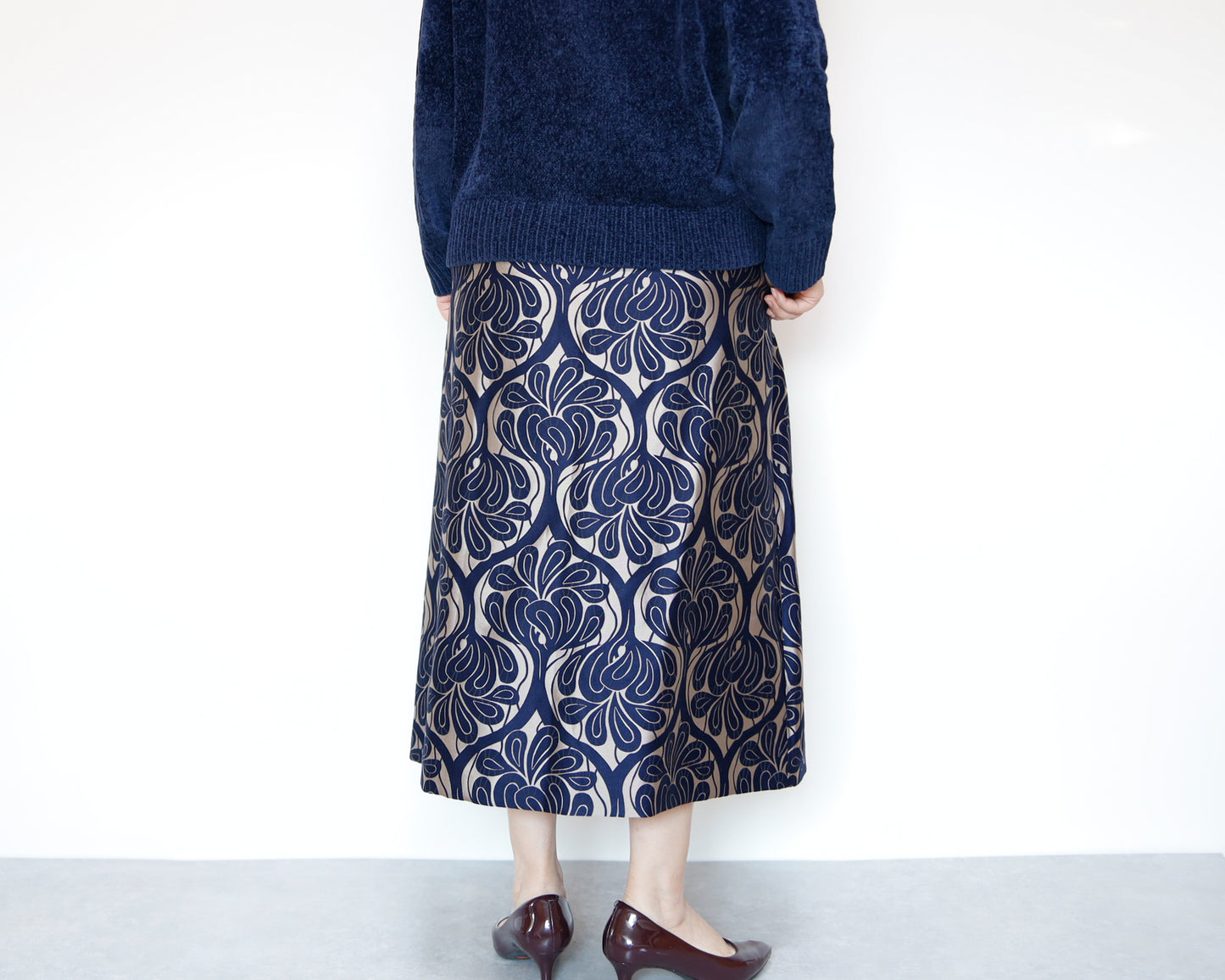 <S17CG80>COVENT GARDEN WOVEN Skirt  -Length 80cm