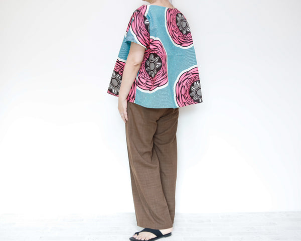 <T20-006>  AFRICAN PRINT Top