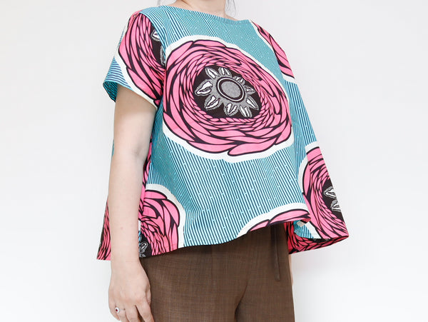<T20-006>  AFRICAN PRINT Top