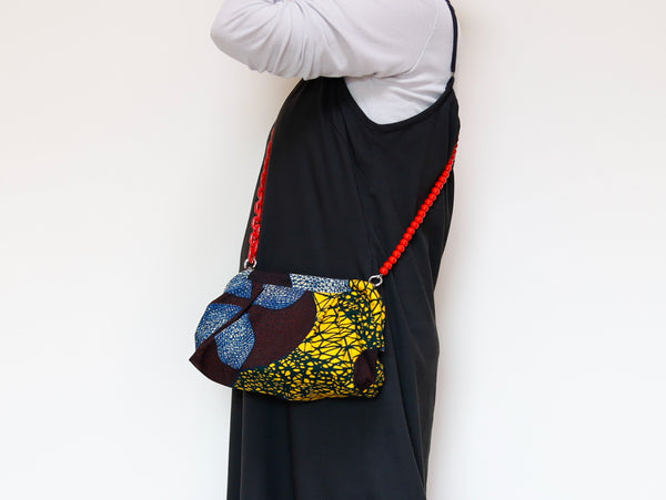 <B10J-003> AFRICAN PRINT CLUTCH BAG