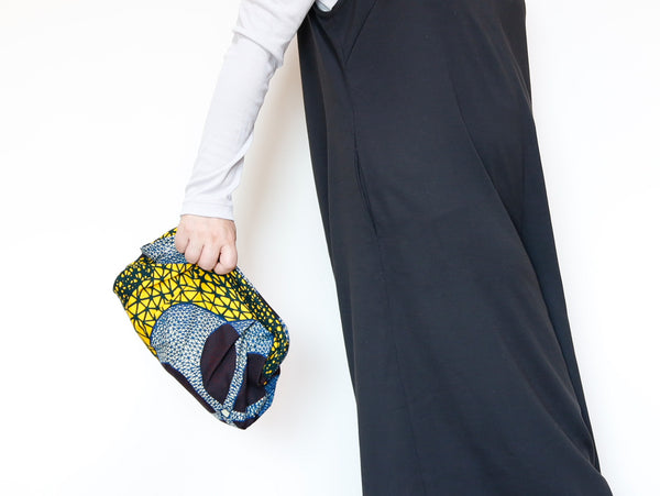 <B10J-003> AFRICAN PRINT CLUTCH BAG