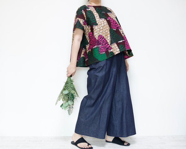 <T20-007>  AFRICAN PRINT Top