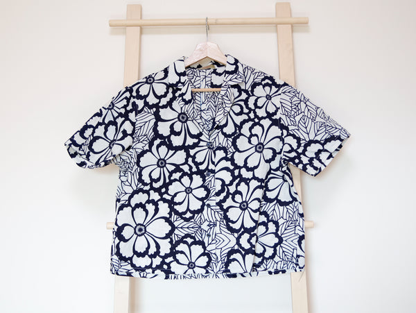 <T24K-001> ALOHA Shirt  from YUKATA Summer Cotton Kimono