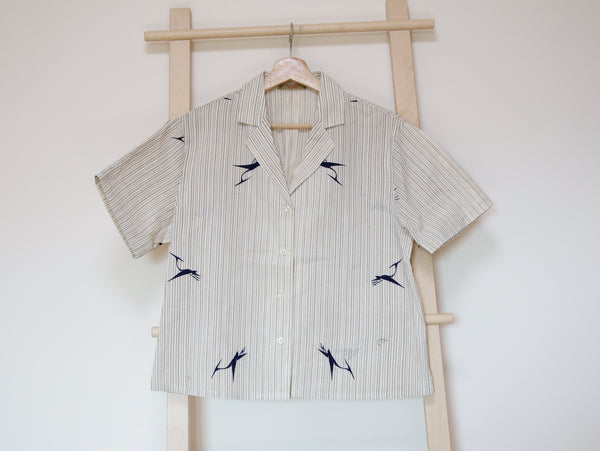 <T24K-002> ALOHA Shirt  from YUKATA Summer Cotton Kimono