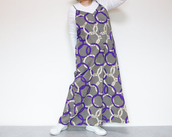 <D29J-002>  AFRICAN PRINT OVERALLS / SALOPETTE