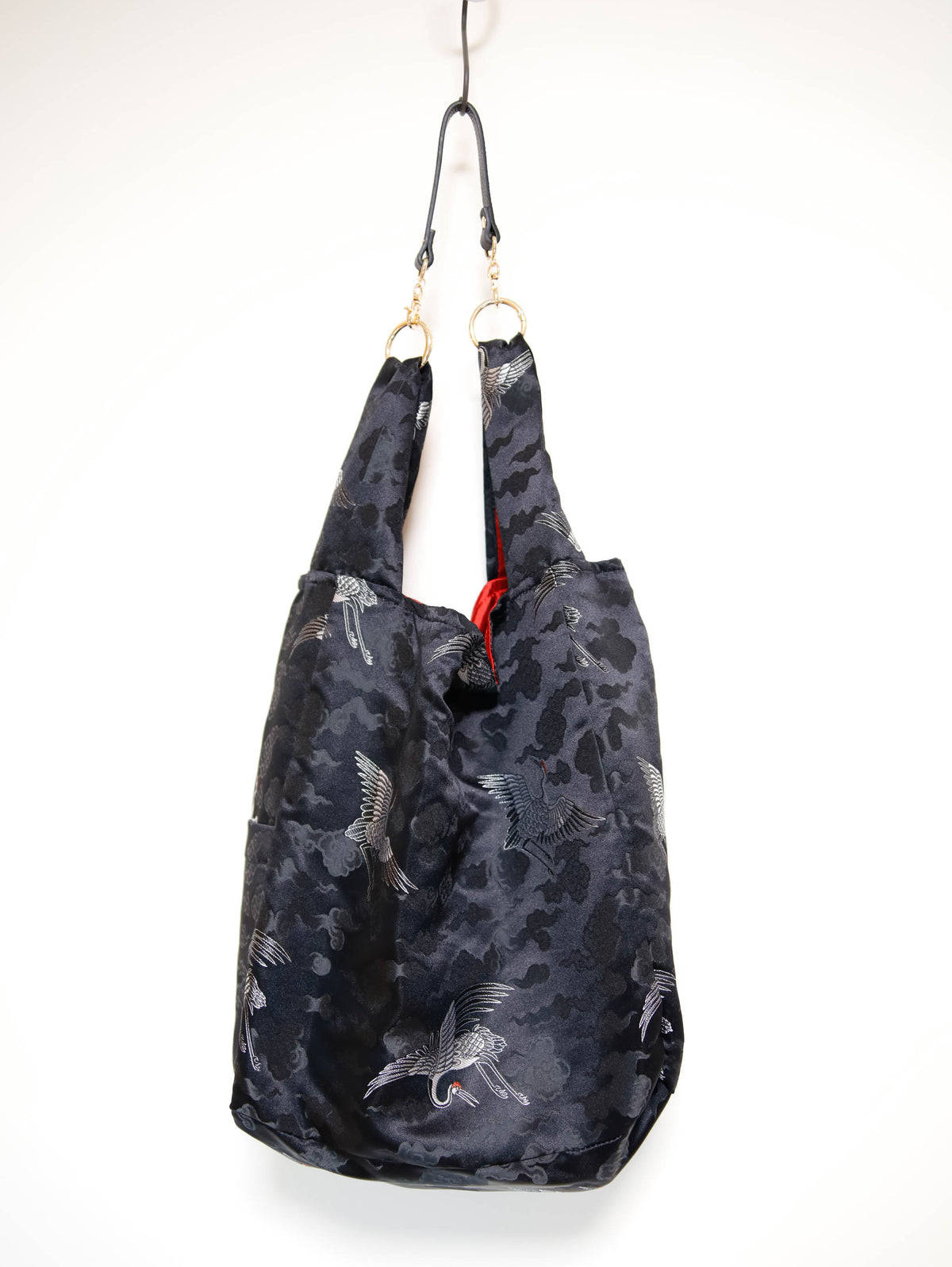 REGISTAR｜Black Crane & Cloud Marché Bag