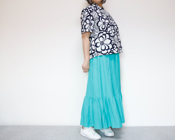 <T24K-001> ALOHA Shirt  from YUKATA Summer Cotton Kimono