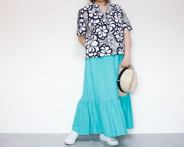 <T24K-001> ALOHA Shirt  from YUKATA Summer Cotton Kimono