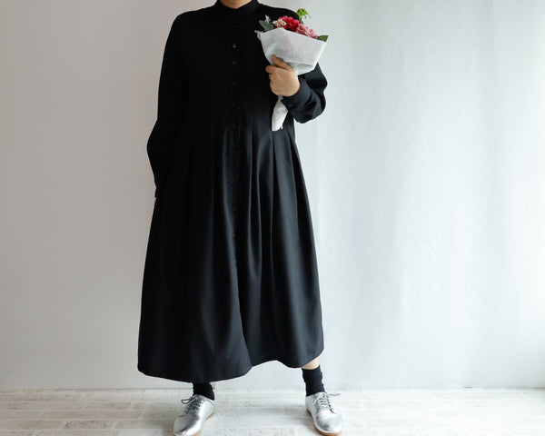 <D20NR>  LONG SHIRT DRESS LINEN