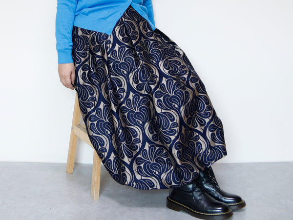 <S42CG>COVENT GARDEN WOVEN GRAY BALLOON Skirt