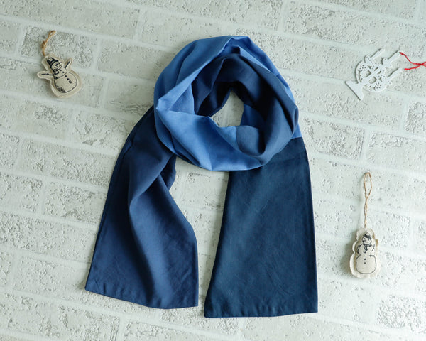 <RS20A02BB> LINEN/RAYON Pach-worked Scarf