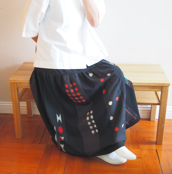 <RS17S14-002> Patch-worked Skirt -LONG