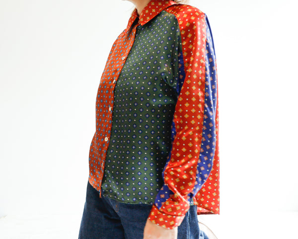 <T30RD> HANDSOME PATCHED WORK  Shirt
