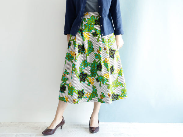 <S17AH> AFRICAN PRINT Skirt  -Length 70cm
