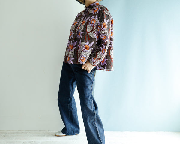 <RS21T17J-004> AFRICAN PRINTED FRONT TUCK Shirt