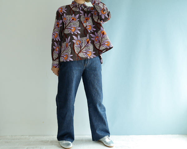 <RS21T17J-004> AFRICAN PRINTED FRONT TUCK Shirt