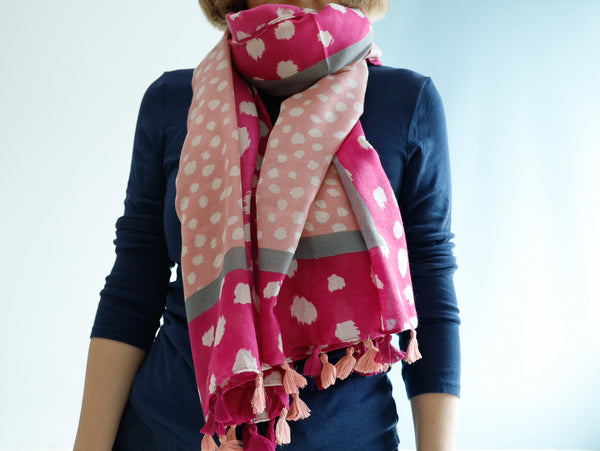 <RS21A09P> DOTS PRINTED  Scarf