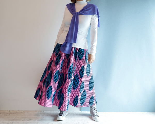 <S35-RS22-006>  AFRICAN PRINT Skirt