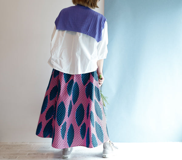 <S35-RS22-006>  AFRICAN PRINT Skirt