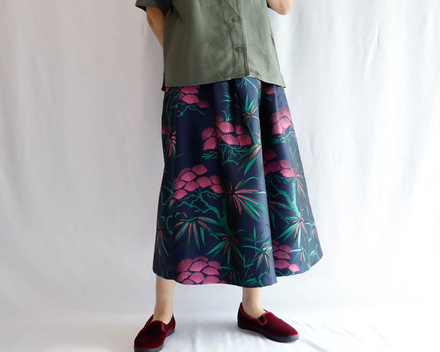 KABUKI WOVEN Skirt  -Length 80cm
