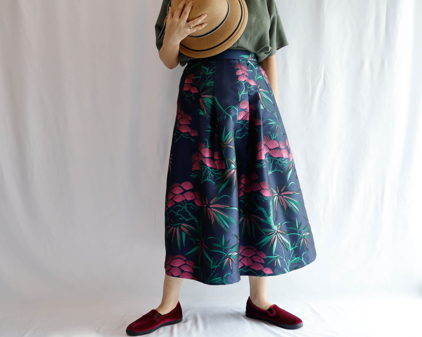KABUKI WOVEN Skirt  -Length 80cm
