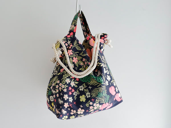 <RS20B02AL> Backety -CRAZY WOVEN FABRIC Tote Bag