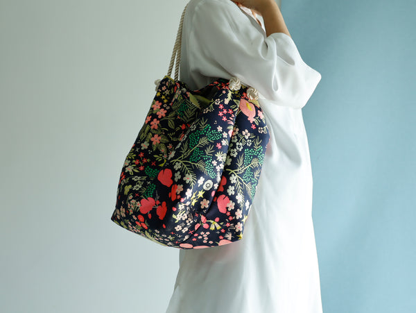 <RS20B02AL> Backety -CRAZY WOVEN FABRIC Tote Bag