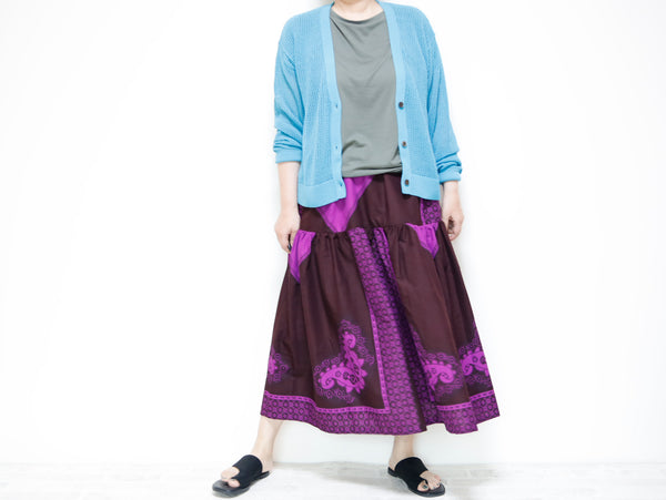 <S40J-001> AFRICAN PRINTED Skirt  -Length 80cm