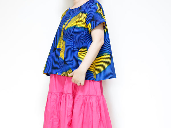 <T20-003>  AFRICAN PRINT Top