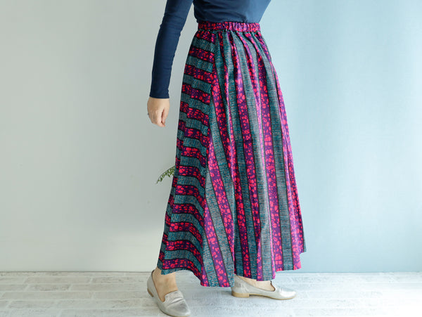 <RS21S33-001>  AFRICAN PRINT Skirt