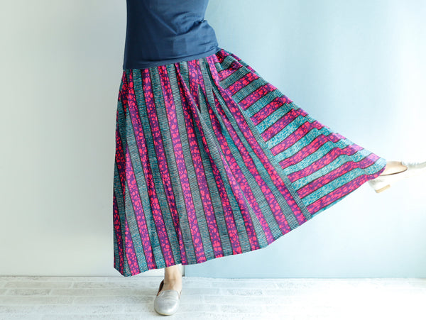 <RS21S33-001>  AFRICAN PRINT Skirt