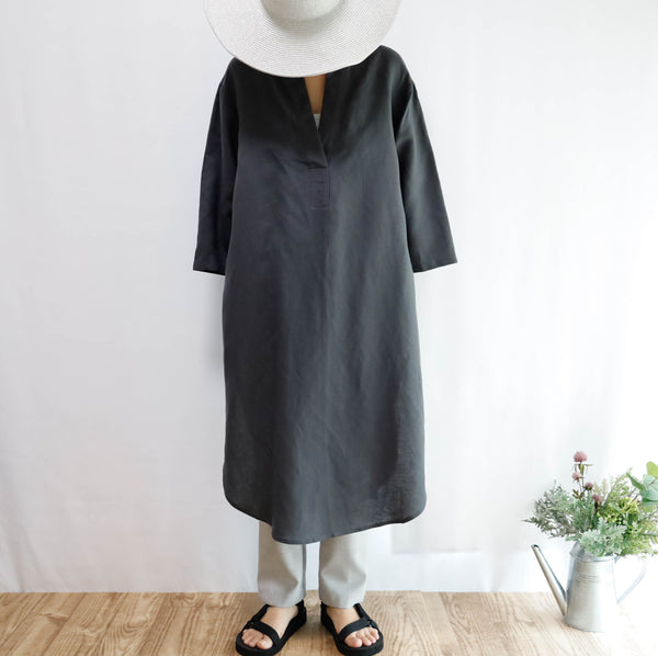<RS20D17O> SHIRT Dress　Charcoal