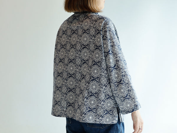 <T27NV> CHINOISERIE Blouse NAVY