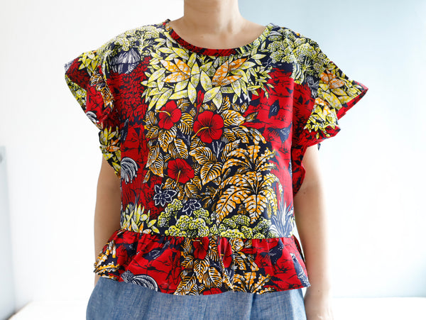 <T22-002> AFRICAN PRINT Top