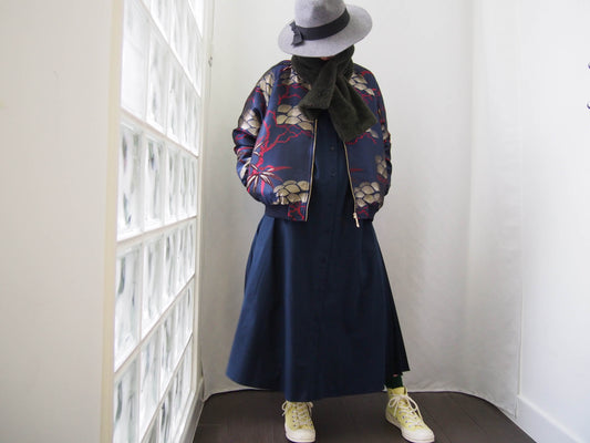 KABUKI Bomber Jacket | Woven Sho-Chiku-Bai Silk Blend | Unisex