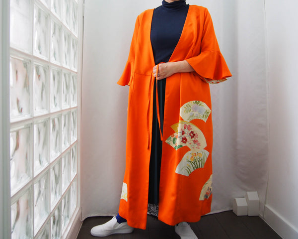<D16-003> KIMONO WRAPED Dress'n Coat