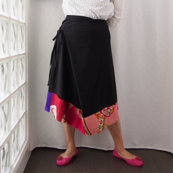 <RS19S27-004> KIMONO ORIGAMI Skirt